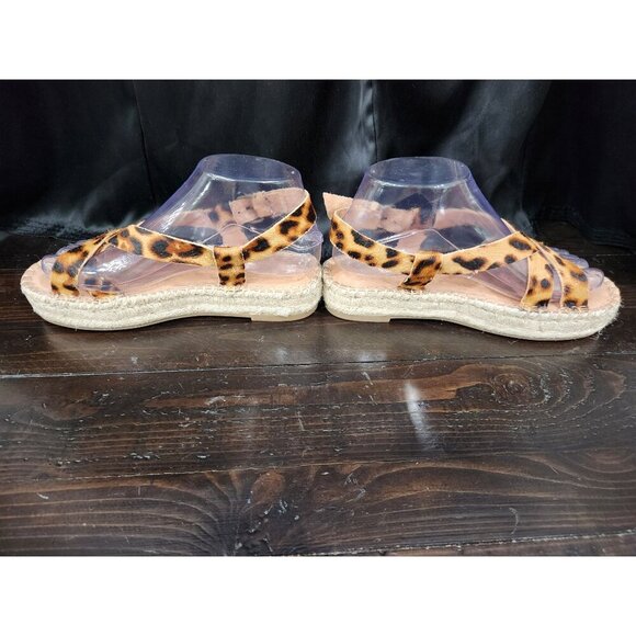 Madewell The Malia Espadrille Sandal In Leopard Calf Hair/Size 7 NWOB - Picture 2 of 10